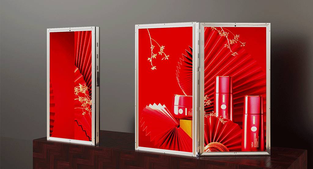 TL384-70 Inch Double Sided  LED Pole Screen - LED Pole Banner - 1