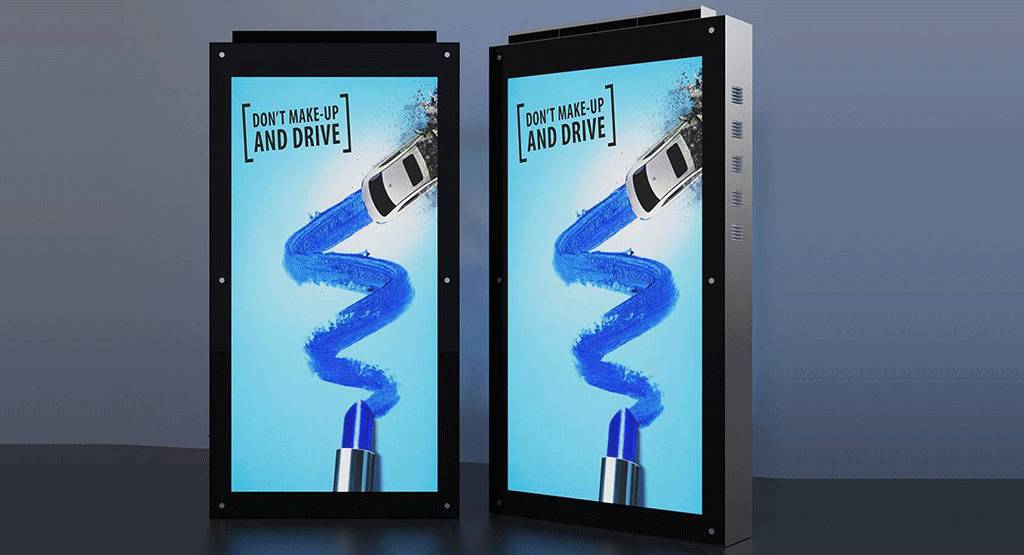 TL312-88 Inch Double Sided LED Bus Shelter Screen - LED Totem - 1