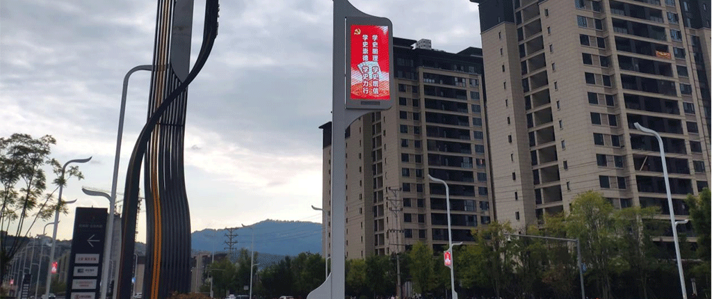 Reservoir area of Three Gorges TL-3 Double Sided LED Pole Banner 128*256*2 dots 1000 sets - Showcase - 3