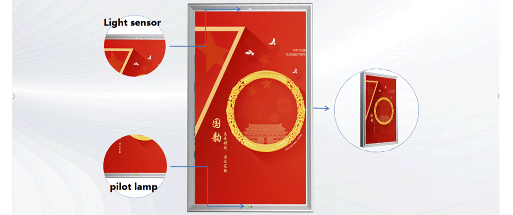 Lianshui, Jiangsu TL384-63 Inch Double Sided LED Pole Screen  208* 364* 2 dots 220 sets - Showcase - 5