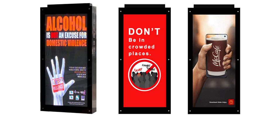 TL312-88 Inch Double Sided LED Bus Shelter Screen - LED Totem - 3