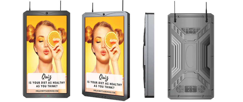 TL256-35 Inch Single Sided  LED Pole Screen - LED Pole Banner - 3