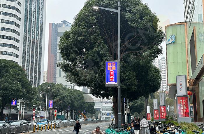 LED pole screen in a high-end luxury shopping center——Shenzhen Luohu MixC - Showcase - 1