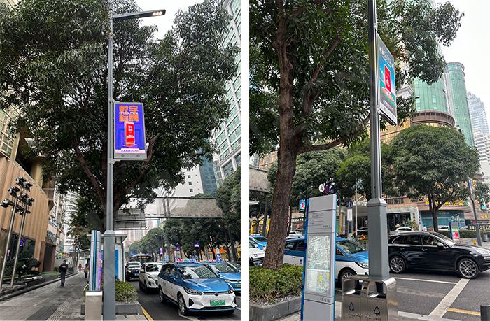 LED pole screen in a high-end luxury shopping center——Shenzhen Luohu MixC - Showcase - 5