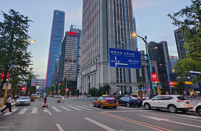 Smart LED pole on Guiyang Financial Street - Showcase - 1