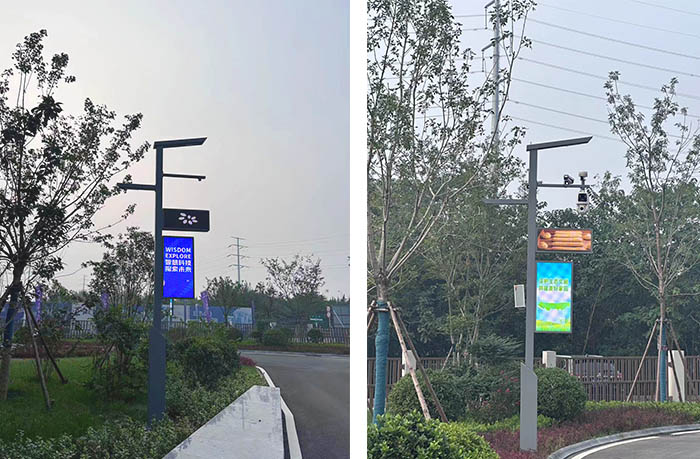 Shandong Digital Park's Innovative Use of LED light pole display - Showcase - 3