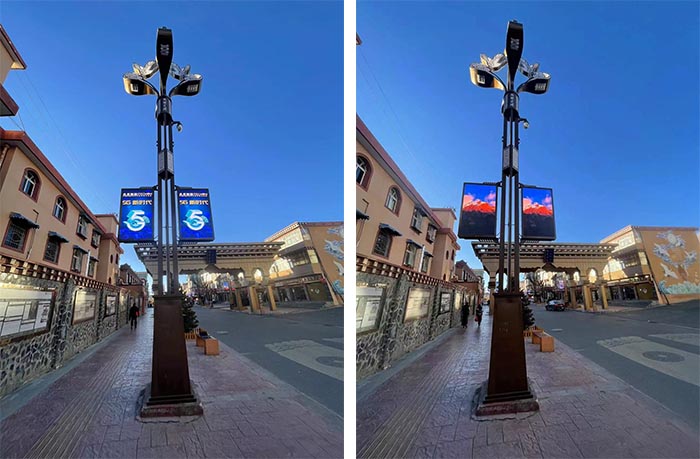 Smart Lamp Poles and Light Pole LED Screen Transform 