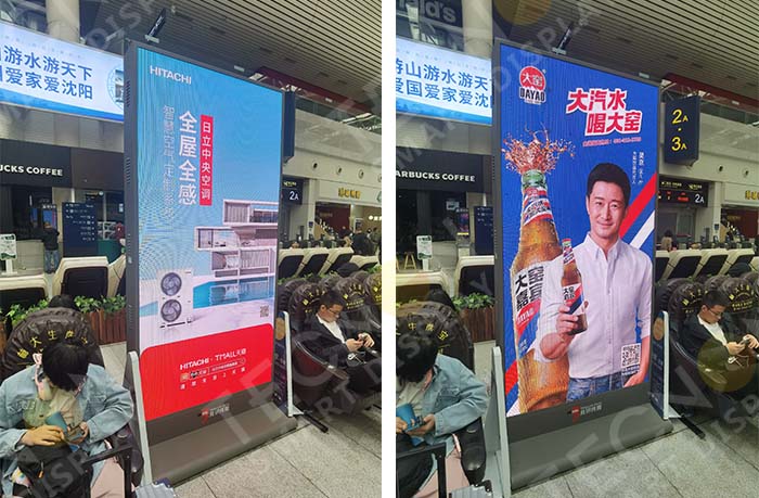 P2.5 Small-Pitch LED Totem Signage Enhancing Shenyang Airport's Advertising Experience - Showcase - 2