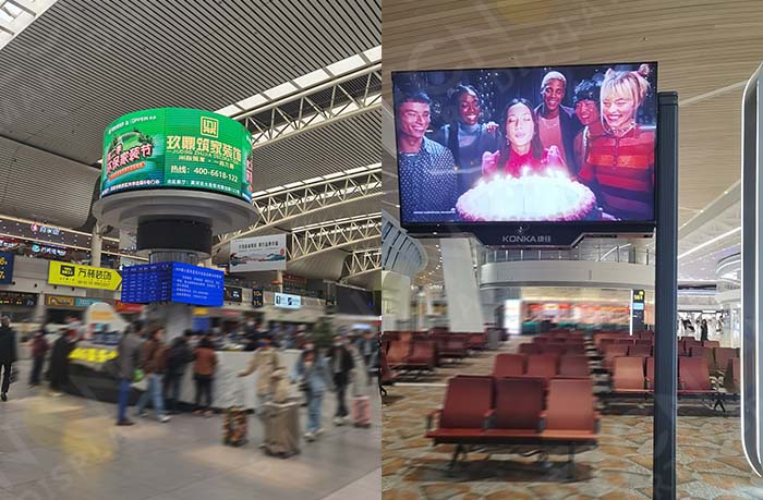 P2.5 Small-Pitch LED Totem Signage Enhancing Shenyang Airport's Advertising Experience - Showcase - 5